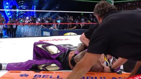 BREAKING: Rey Mysterio Injured After Being Hurt While Strapped To Stretcher – Doctors Had To Be Called