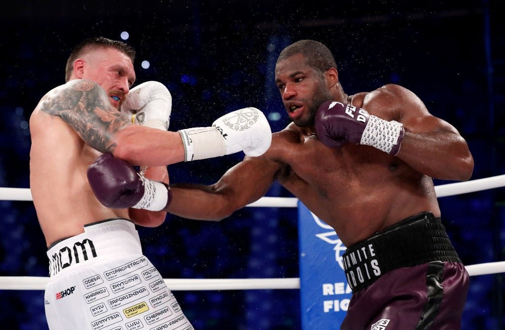 Usyk during his 2023 victory over Daniel Dubois