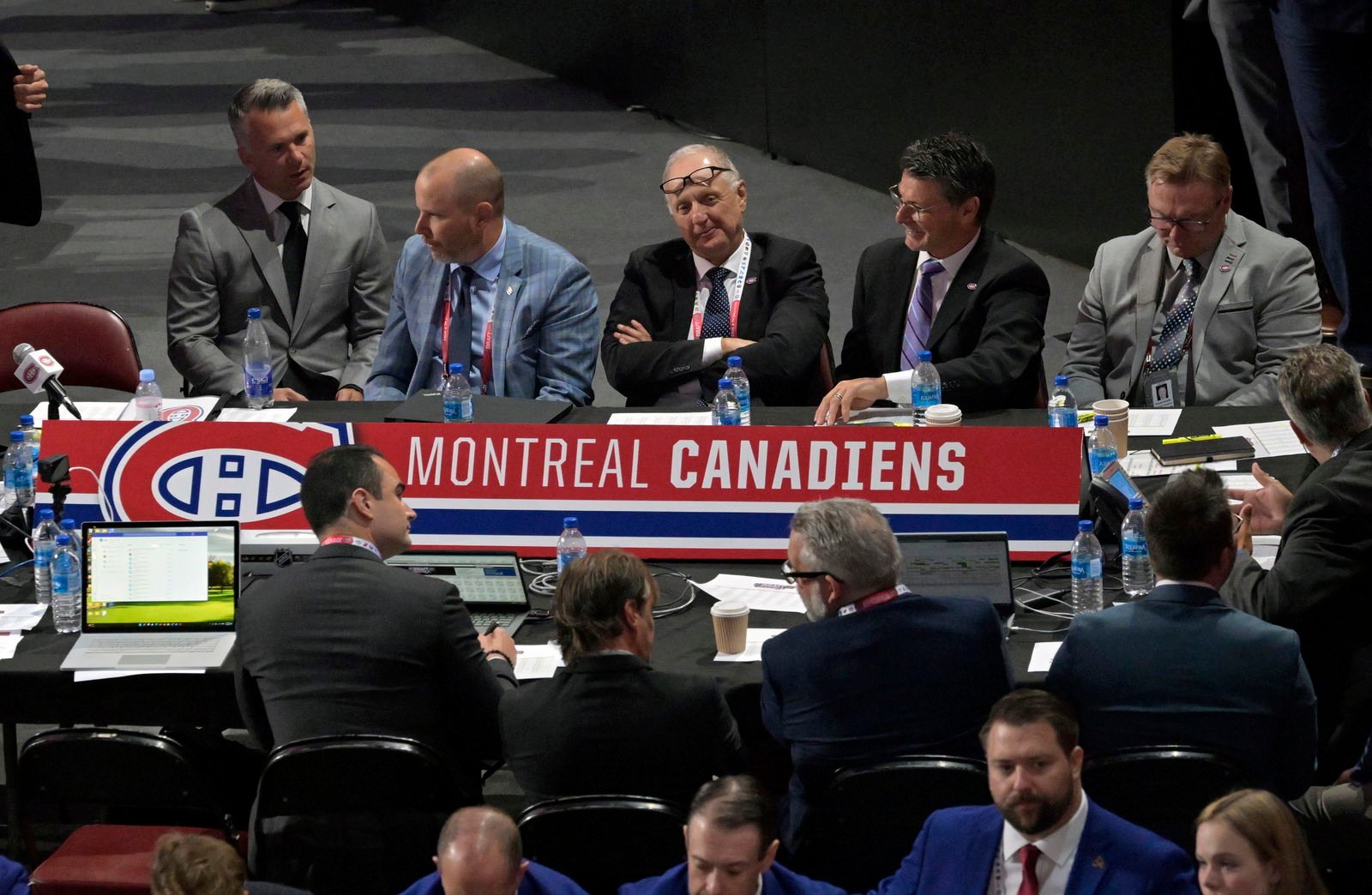 The Montreal Canadiens at the 2022 NHL draft in Montreal (Eric Bolte-Imagn Images)