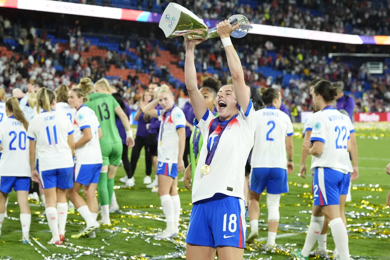 Chloe Kelly was once again pivotal as England became European champions