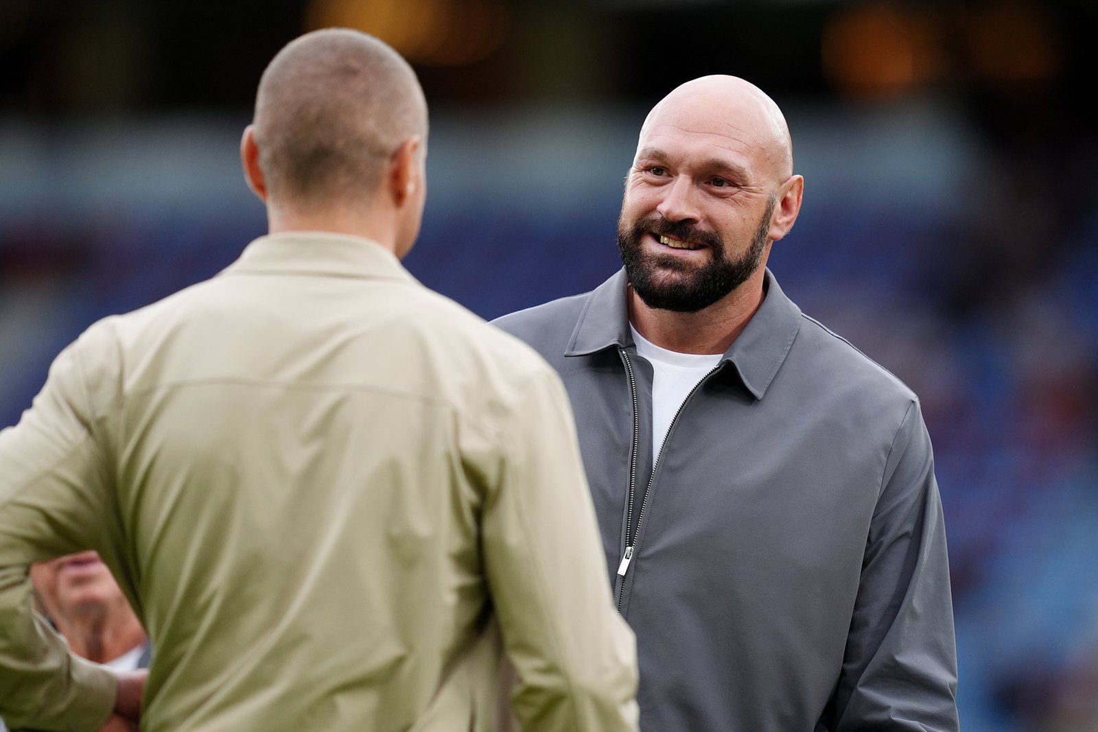 Tyson Fury at Old Trafford for the charity football match Soccer Aid 2025