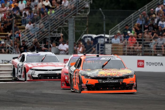 Carson Kapvil, JR Motorsports Chevrolet, Jesse Love, Richard Childress Racing Chevrolet