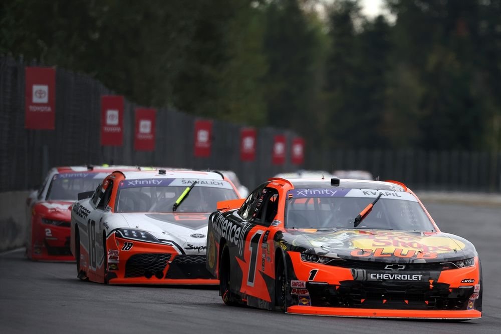 Carson Kapvil, JR Motorsports Chevrolet, William Sawalich, Joe Gibbs Racing Toyota, Jesse Love, Richard Childress Racing Chevrolet