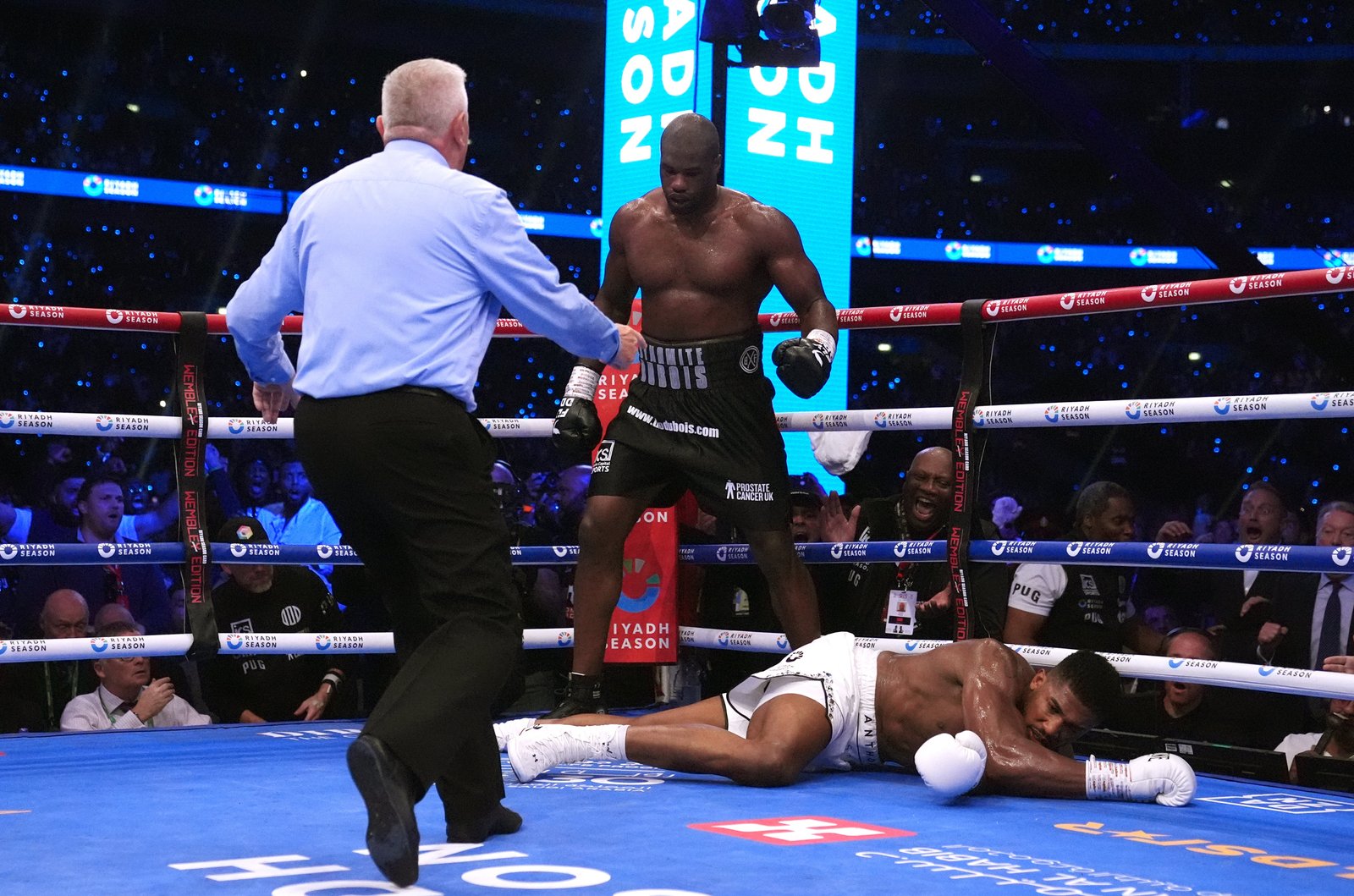 Anthony Joshua was knocked out by Daniel Dubois in his last fight, in September