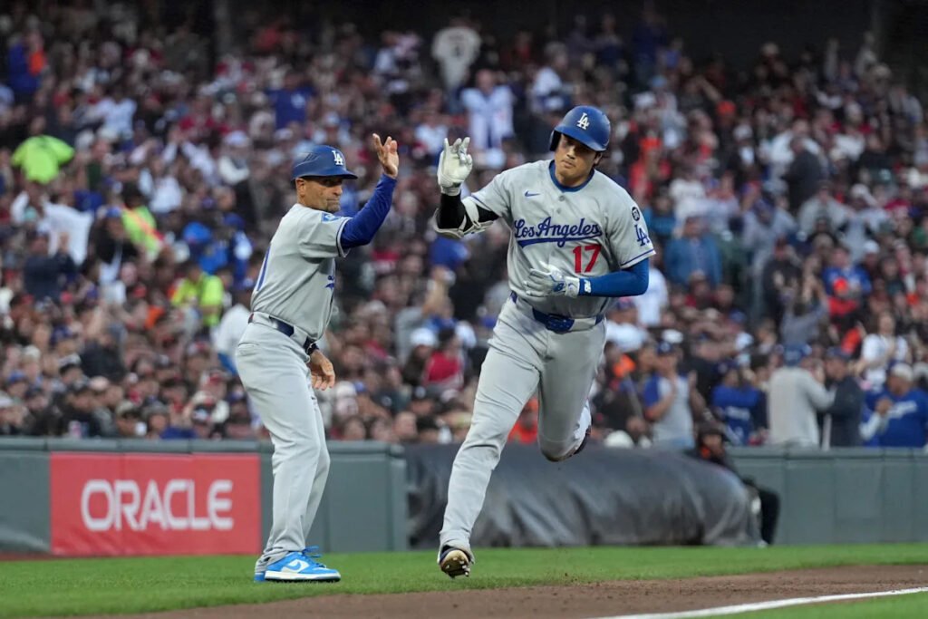 Shohei Ohtani becomes 6th MLB player to post back-to-back 50-HR seasons, after throwing 5 no-hit innings