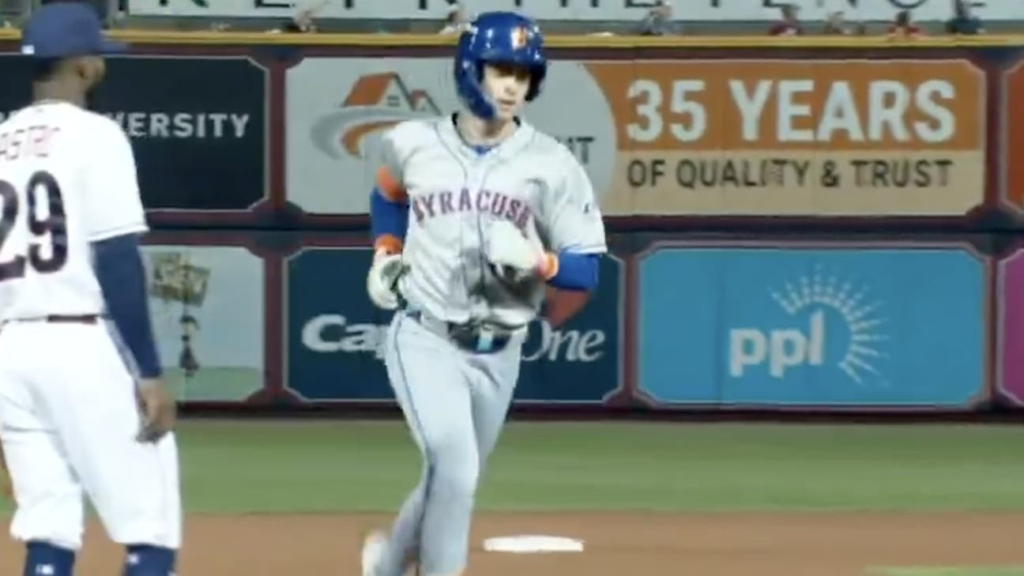 Carson Benge lifts second Triple-A homer after being named Mets Minor League Player of the Year