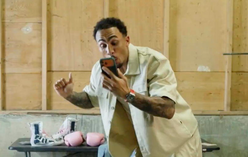 Whittaker playing his part in the ‘Jerry Maguire’ spoof