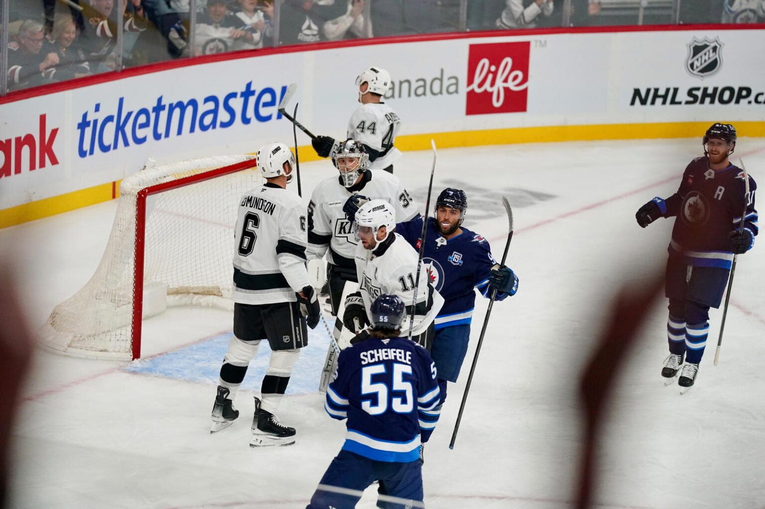 Scheifele Scores Twice as Jets Take Down Kings 3-2