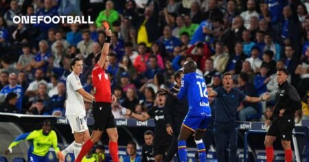 Getafe veteran sees red after 37 seconds against Real Madrid 🟥