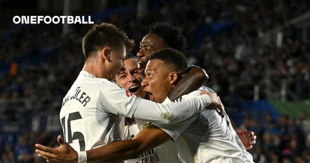 Vini draws two red cards as Real Madrid beat Getafe to go top