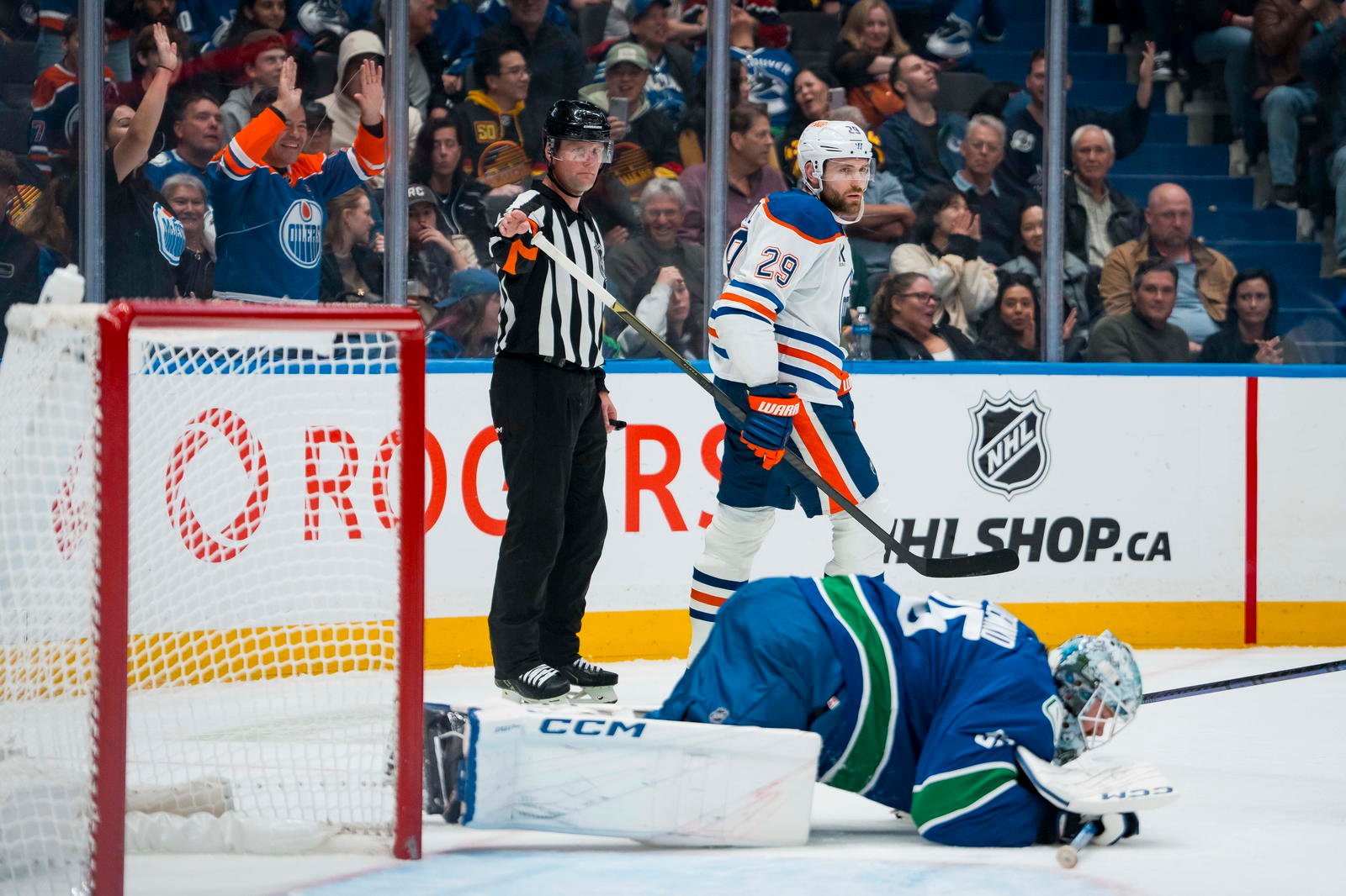 Draisaitl scored on the power play for the Oilers; Photo by 

© Bob Frid Imagn Images