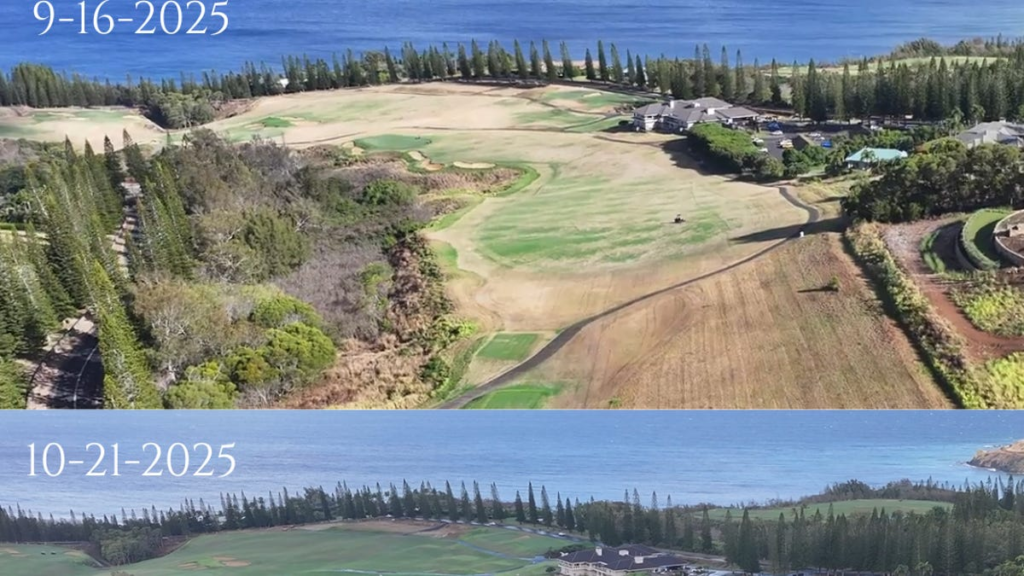Kapalua Golf’s Plantation Course will re-open for public play Nov. 10