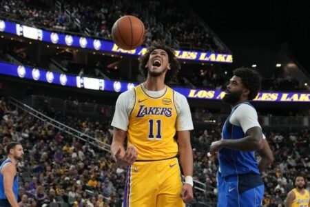 From oops to aahs, Jaxson Hayes and Lakers work to catch more of Luka Doncic’s passes