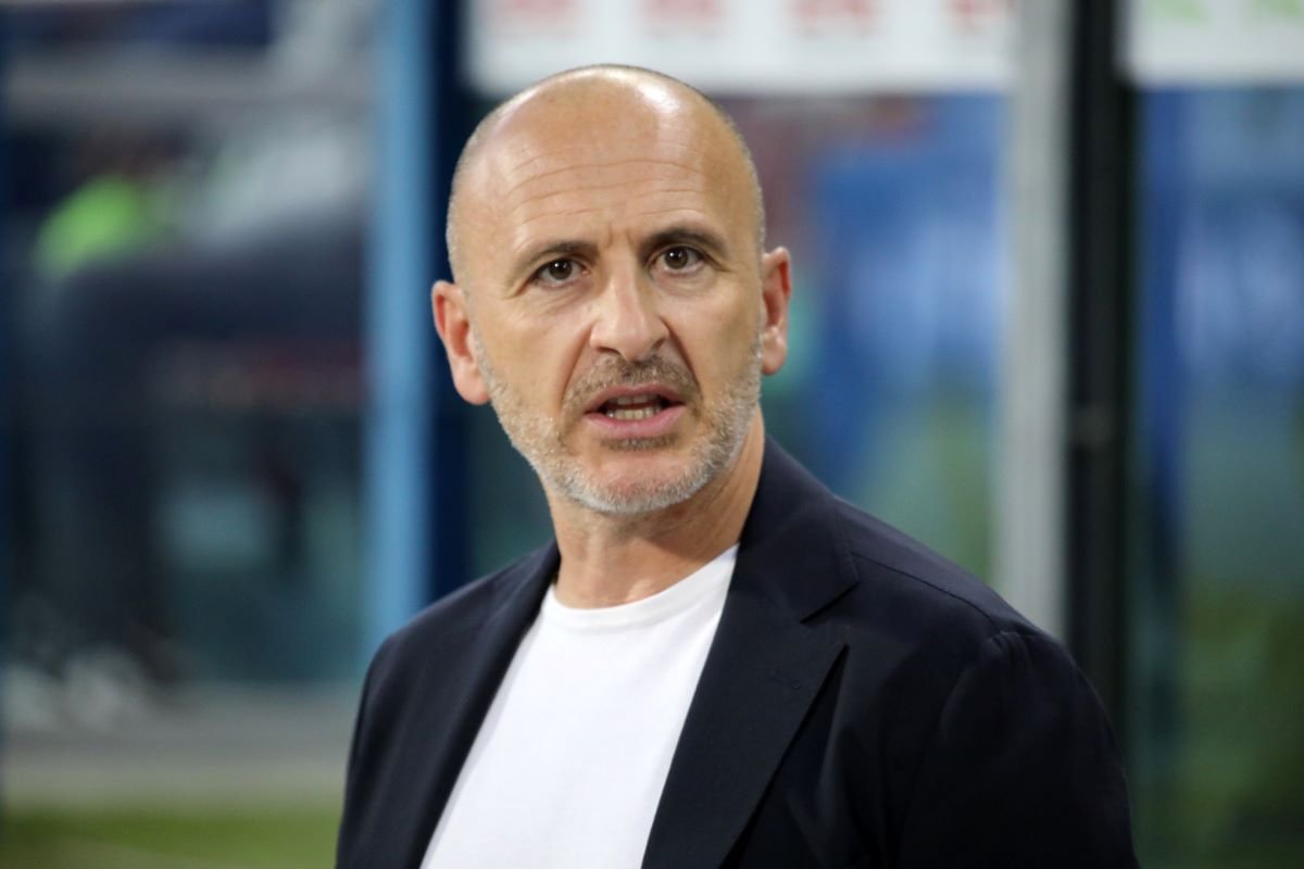 CAGLIARI, ITALY - AUGUST 28: Piero Ausilio sporting director of Inter looks on during the Serie A TIM match between Cagliari Calcio and FC Internazionale at Sardegna Arena on August 28, 2023 in Cagliari, Italy. (Photo by Enrico Locci/Getty Images)