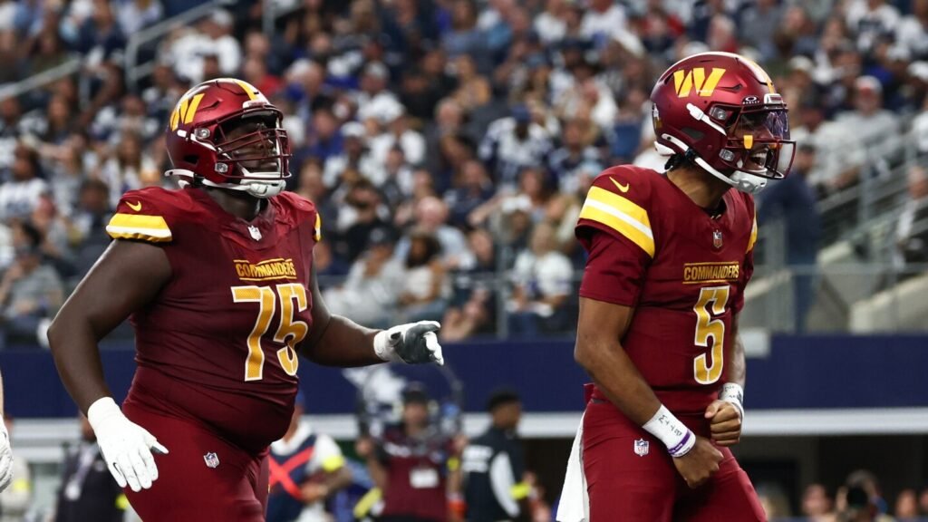 Commanders rule out Jayden Daniels with hamstring injury