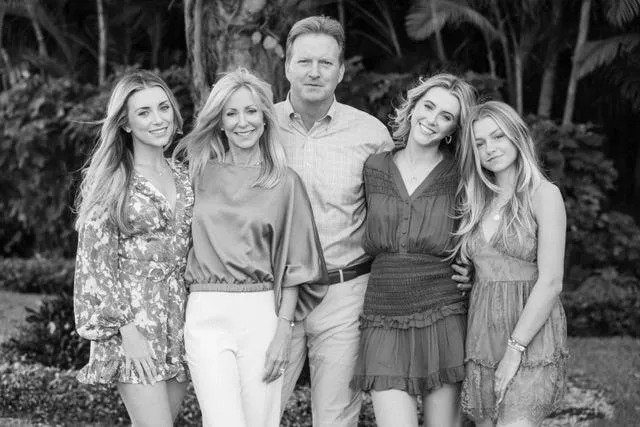 Kevin Hammer surrounded by his family, (from left) Alexa, Karen, Ava, Ella