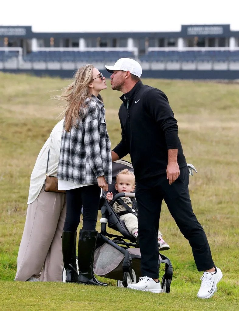Brooks Koepka cited his family, which includes wife Jena Sims and son Crew, in his decision. Getty Images