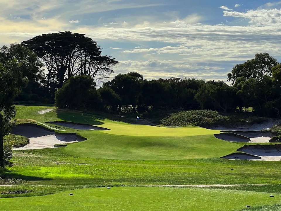 The par-3 fifth hole at Royal Melbourne's West Course in Victoria, Australia (Jason Lusk/Golfweek)