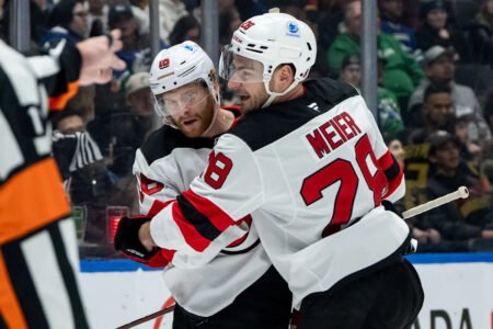 Cody Glass has 2 goals and an assist in Devils’ 5-4 win over Canucks