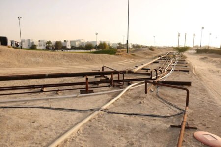 DP World Tour’s Bahrain golf course features above-ground oil pipelines