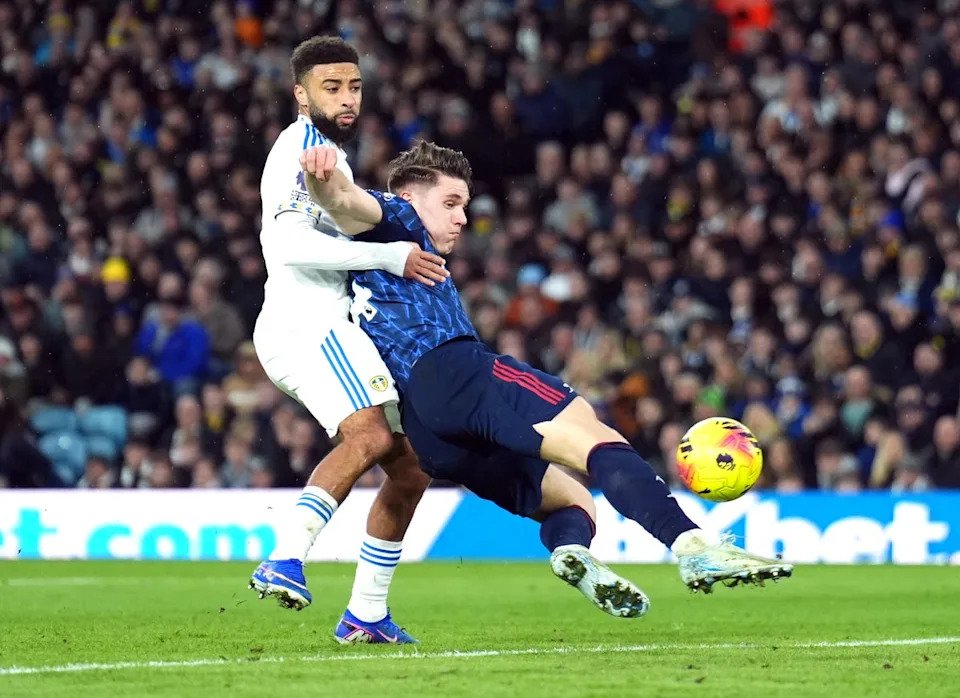 Viktor Gyokeres scored a much needed goal before Gabriel Jesus added a fourth (Mike Egerton/PA Wire)