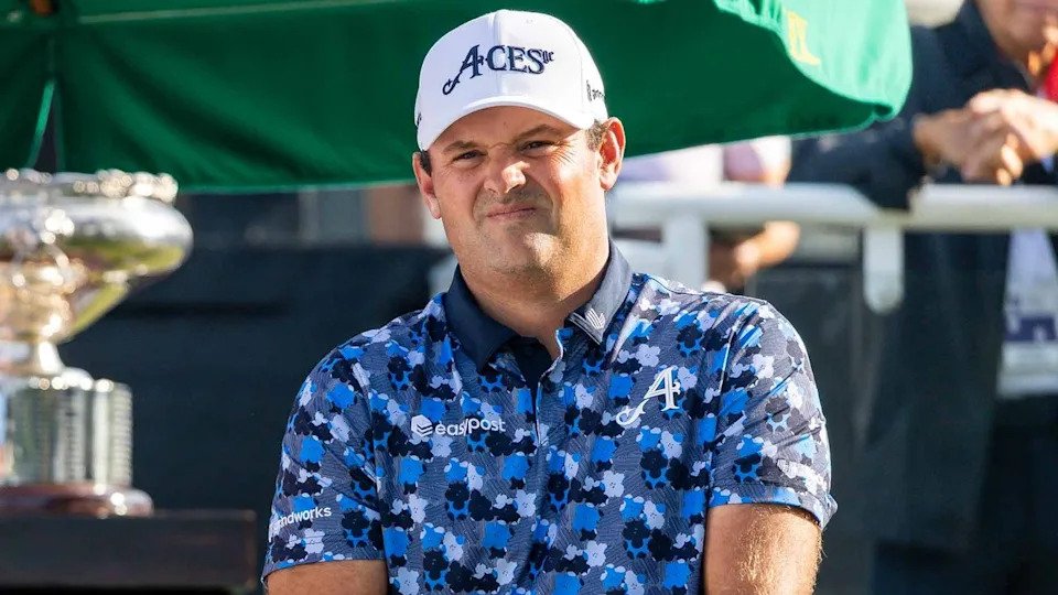 Former PGA Tour pro and current LIV player Patrick Reed reacts during the 2025 Link Hong Kong Open.