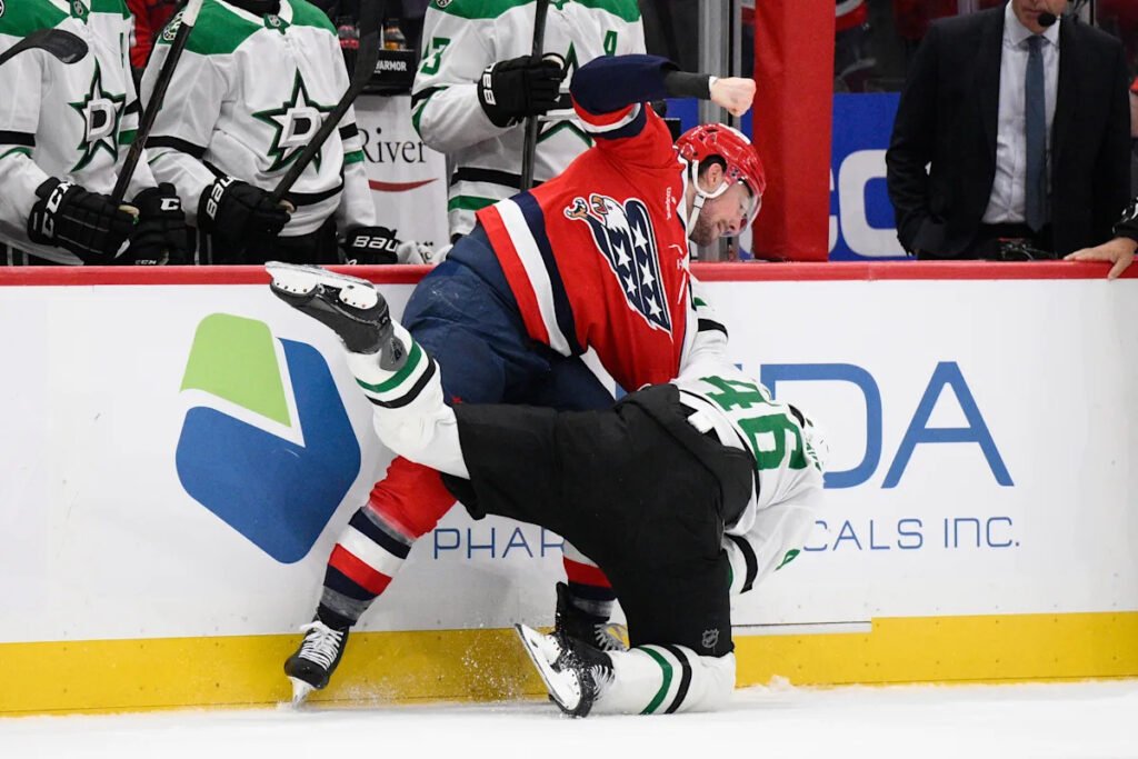 Capitals’ Brandon Duhaime fined for poking Kraken’s Jacob Melanson from the bench