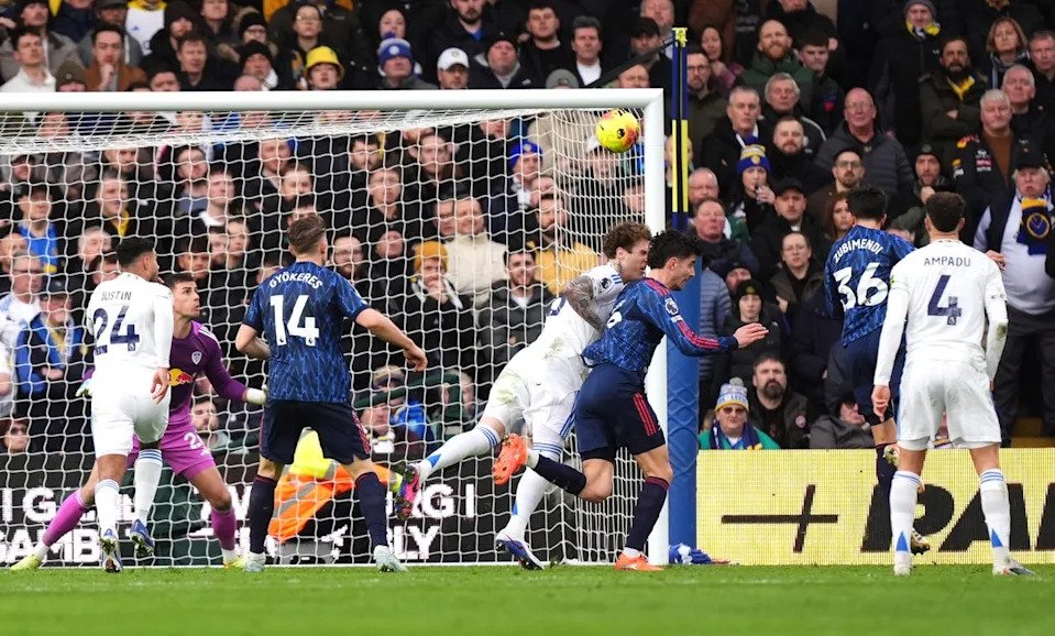 Martin Zubimendi scored the opener with a headed effort at Elland Road (Mike Egerton/PA Wire)