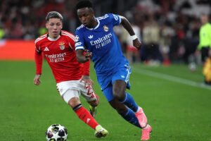 Benfica’s Prestianni denies racially insulting Real Madrid’s Vinícius in Champions League game