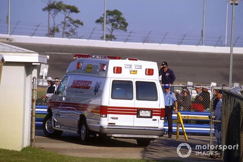 Dale Earnhardt ambulance after his crash