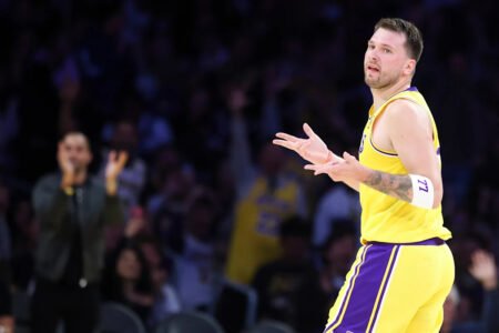 Luka Doncic scores 38 and the Lakers hold off the Clippers 125-122 to split LA rivals’ season series