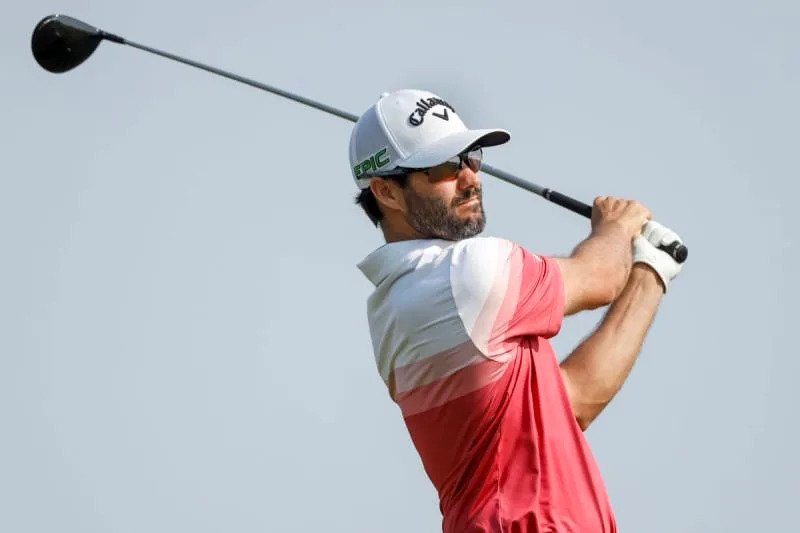 Jul 24, 2021; Blaine, Minnesota, USA; Adam Hadwin hits from the 18th tee during the third round of the 3M Open golf tournament. Mandatory Credit: Bruce Kluckhohn-USA TODAY Sports.Image credit: Reuters