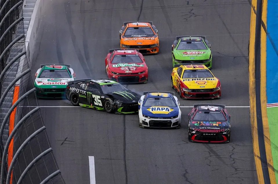 Tyler Reddick wins the Daytona 500 as Chase Elliott, Riley Herbst, Brad Keselowski, Joey Logano, Ricky Stenhouse Jr. crash