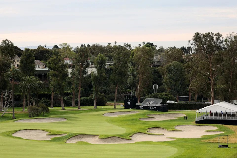 A general view of the on the tenth hole during the second round of The Genesis Invitational 2026 at Riviera Country Club on February 20, 2026 in Pacific Palisades, California.