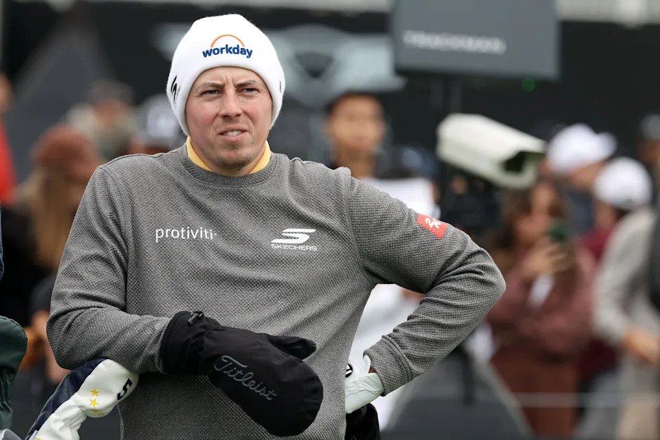 Matt Fitzpatrick waiting on the 10th hole during the second round of The Genesis Invitational.
