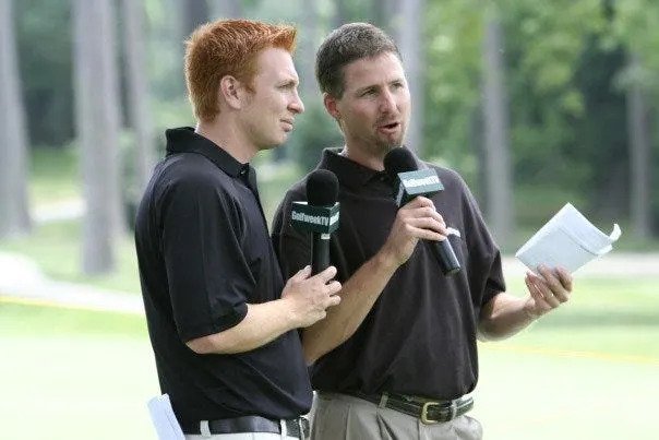 Asher Wildman, left, was one of the first hosts on Golfweek TV.