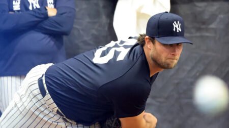 Yankees’ Gerrit Cole throws 1st bullpen of spring training as he works back from Tommy John surgery