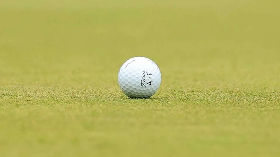 The golf ball of Tony Finau of the United States during the second round of the 123rd U.S. Open Championship at The Los Angeles Country Club on June 16, 2023 in Los Angeles, California. (Photo by Andrew Redington/Getty Images)