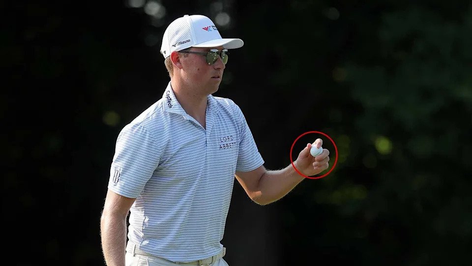 Ben Griffin of the United States reacts after a par on the 15th green on day three of the Zurich Classic of New Orleans on April 26, 2025 in Avondale, Louisiana.