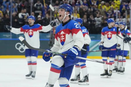 Late goal in a loss to Sweden may get Slovakia into the quarterfinals at the Olympics
