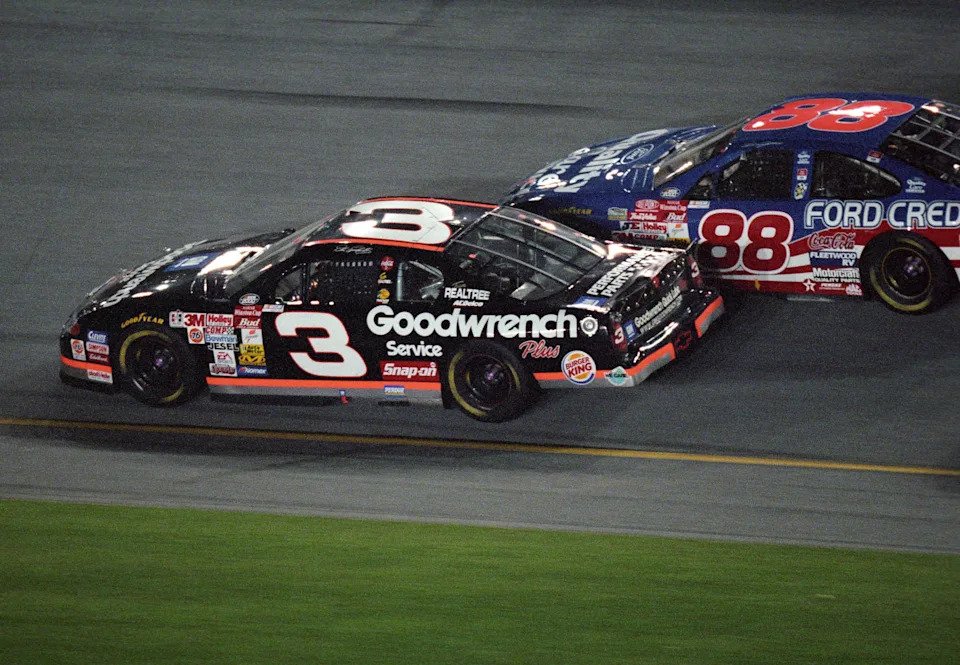 NASCAR Winston Cup Series driver Dale Earnhardt in action during the Pepsi 400 at the Daytona International Speedway.