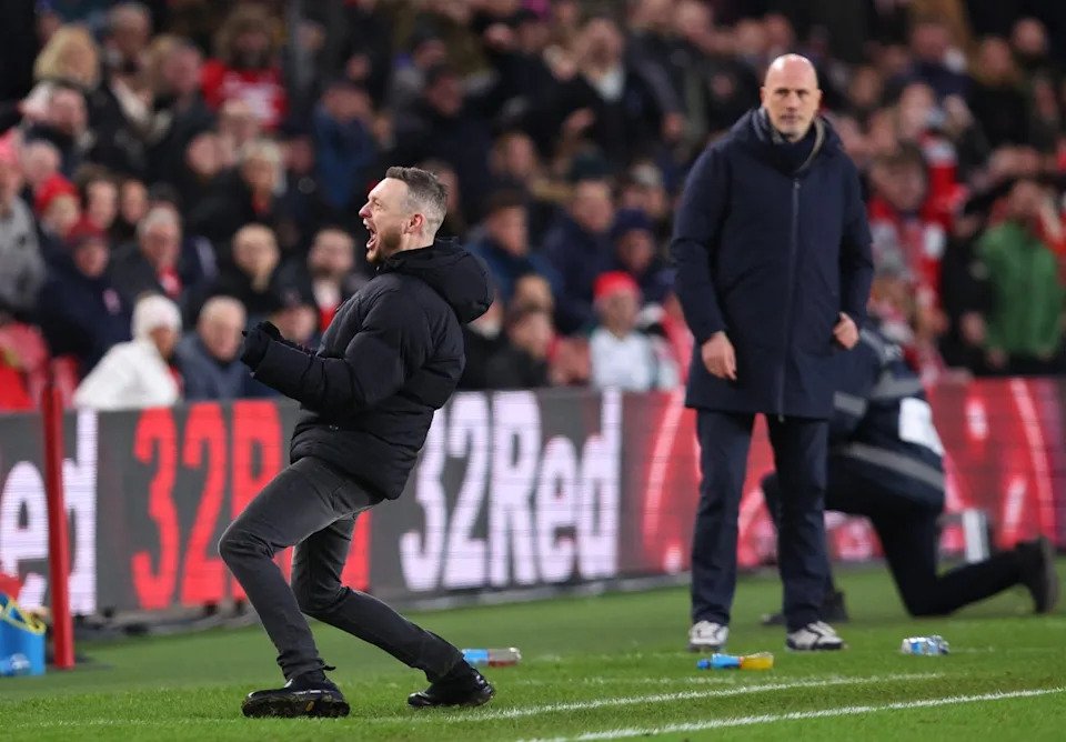 Hellberg celebrates Boro's win over Norwich City at the Riverside (Action Images)