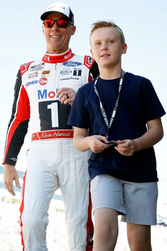 Kevin and Keelan Harvick in October 2023 Chris Graythen/Getty