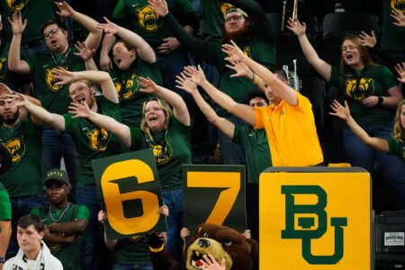 The ‘6-7’ craze is going strong at NBA and college basketball games