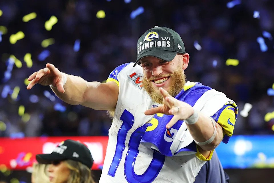 Kupp celebrates after winning Super Bowl LVI. (Kevin C. Cox/Getty Images)