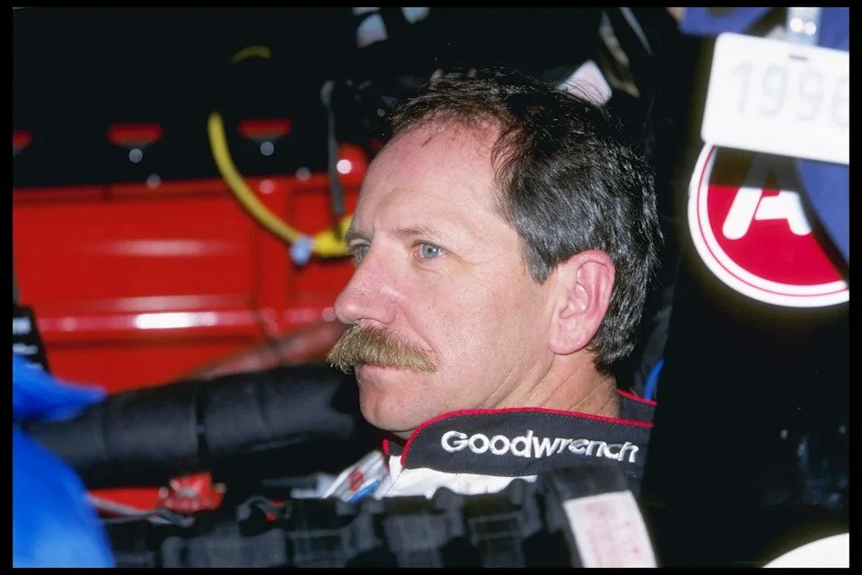 Dale Earnhardt relaxes at the Goodyear Tire Test in Sukaza, Japan.