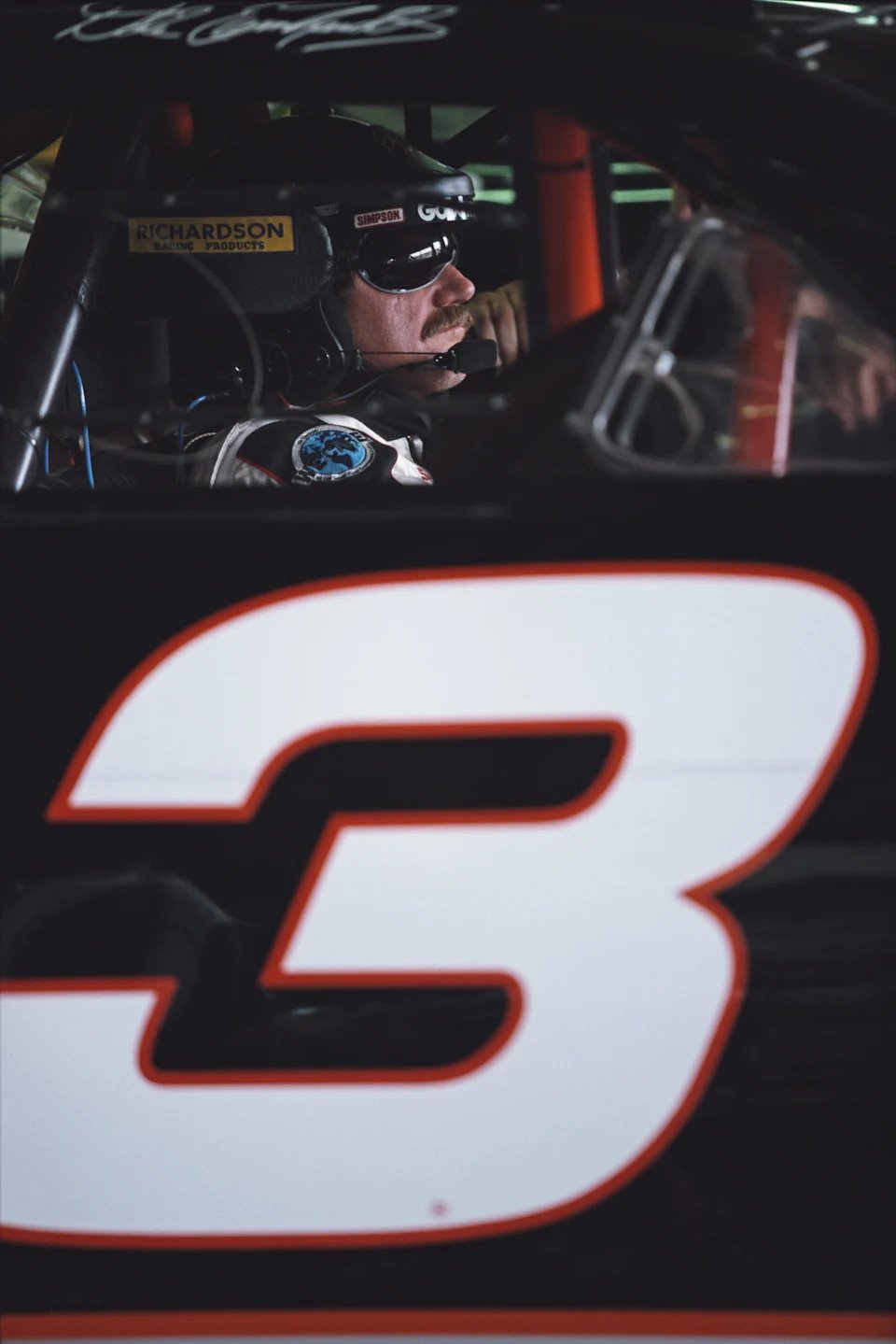 Dale Earnhardt of the United States, sits aboard the #3 GM Goodwrench Service Plus Richard Childress Racing Chevrolet Monte Carlo.