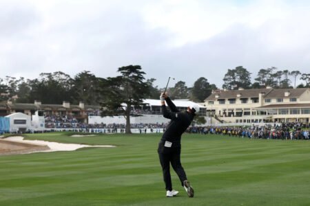 Collin Morikawa tied the lowest score to par in Pebble Beach history