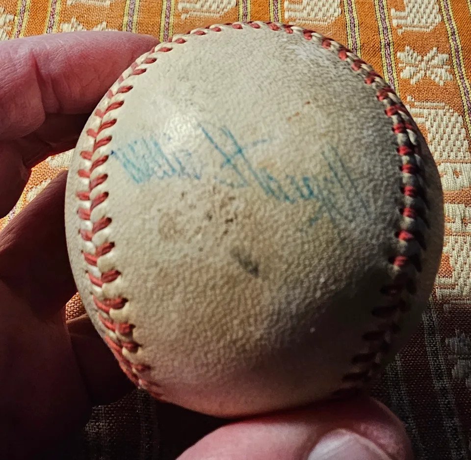 The ball signed by Willie Stargell. (John. J)