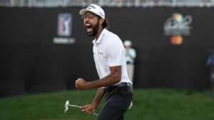 Story of this season? Akshay Bhatia kept saying it Sunday